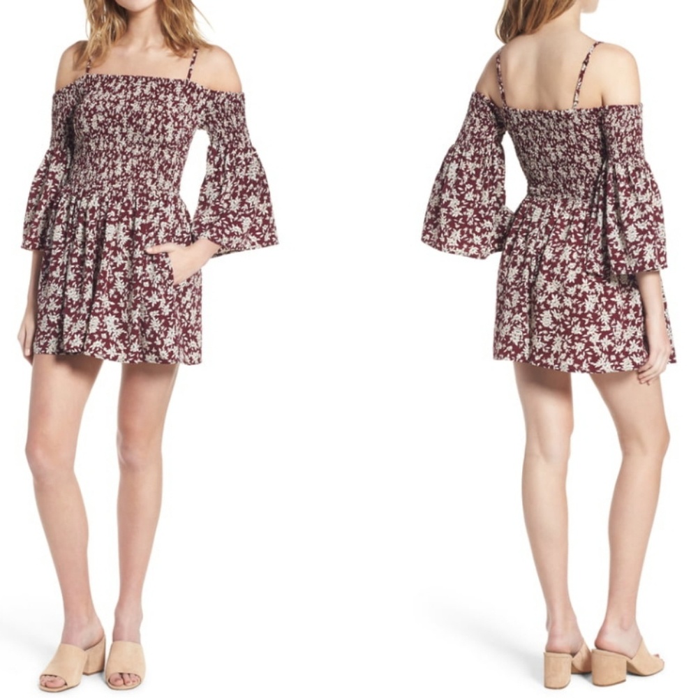 Smocked Cold Shoulder Romper